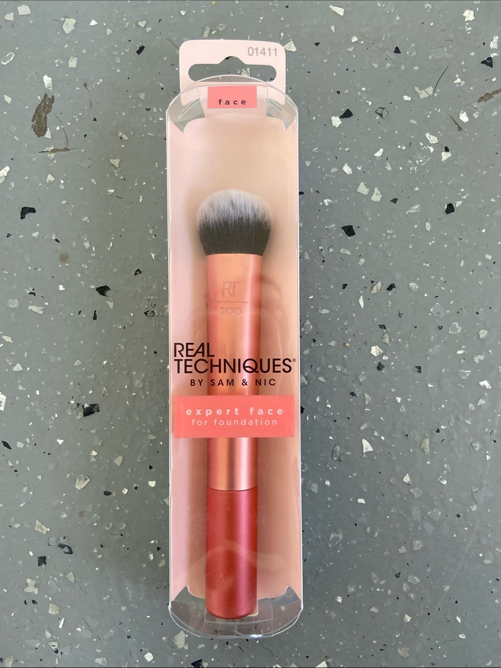 Real Techniques Expert Face Foundation Brush - Coral Pink Handle
